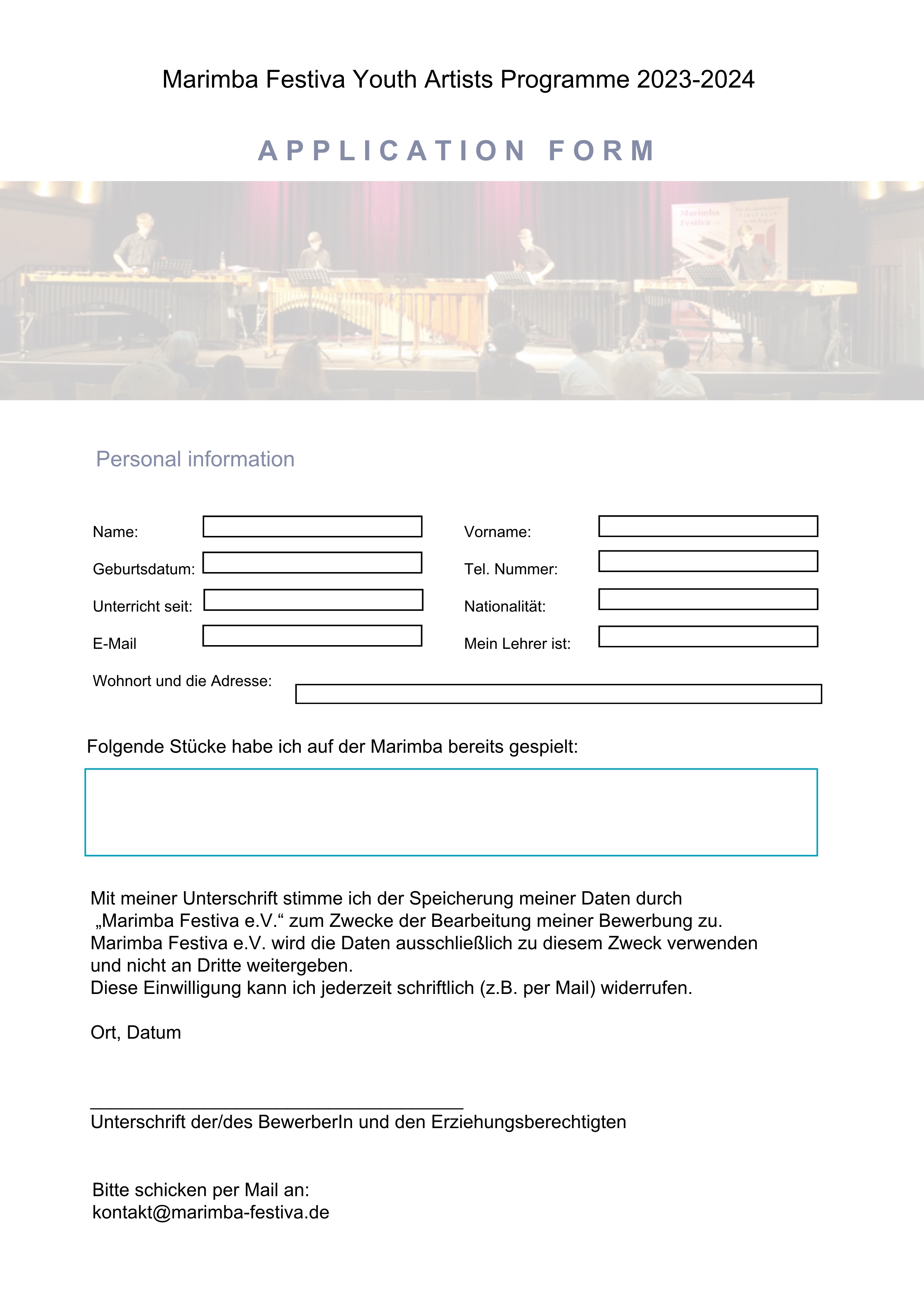 Application Form
